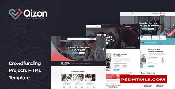 Qizon - Crowdfunding Projects HTML Template