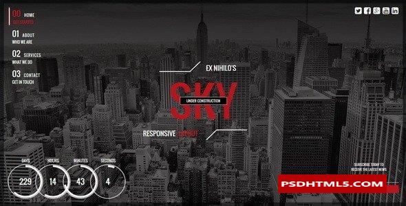 Sky v1.4 - Responsive Coming Soon Page