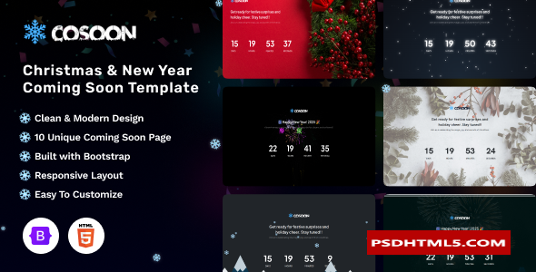 Cosoon - Christmas & New Year Coming Soon Template