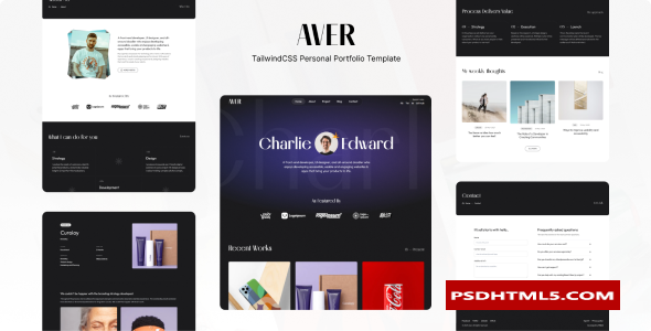 Aver - TailwindCSS Personal Portfolio and Blog Template
