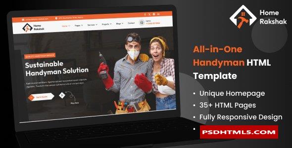 Home Rakshak - All In One Handyman & Repair Services HTML Template