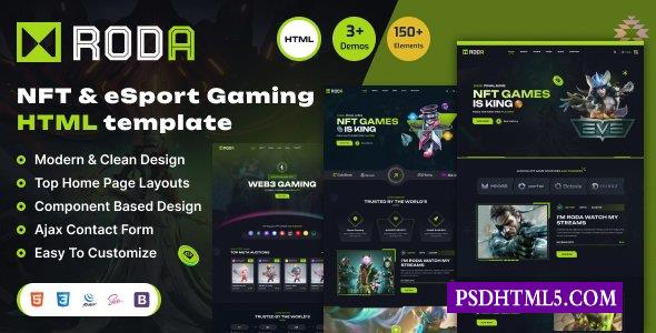 Roda - NFT Gaming & eCommerce HTML Template