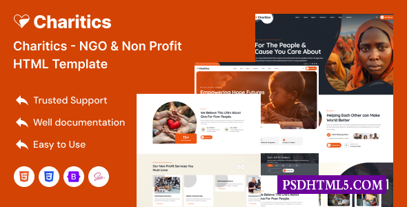 Charitics - NGO & Non Profit HTML Template