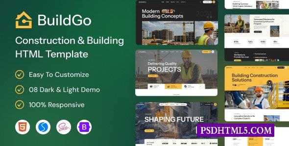 BuildGo - Construction & Building HTML Template