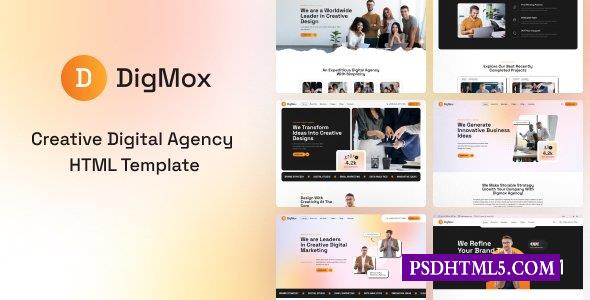 Digmox-数字代理HTML模板-尚睿切图网