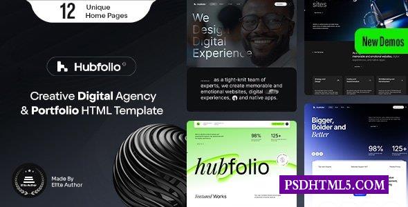 Hubfolio v1.0.1-数字代理和；投资组合模板-尚睿切图网