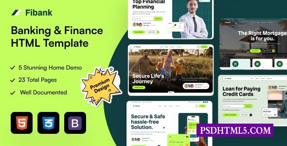 Fibank-银行和；金融HTML5模板-尚睿切图网