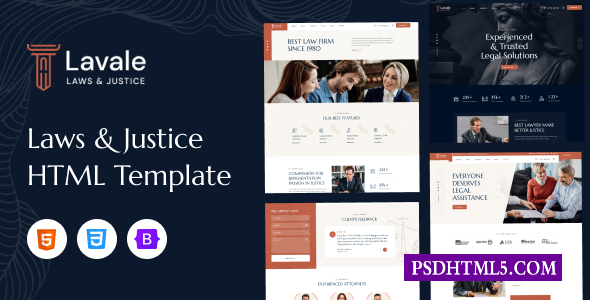 Lavale-法律和律师HTML模板-尚睿切图网