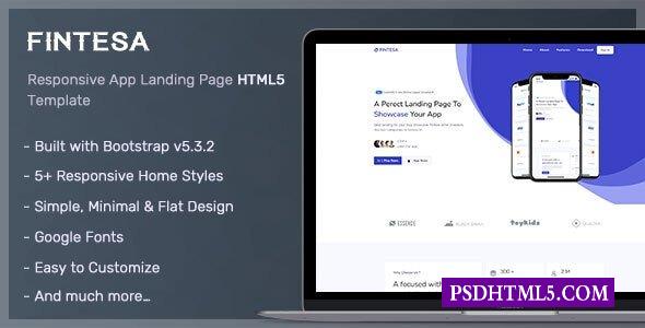 Fintesa-应用登录页面HTML模板-尚睿切图网