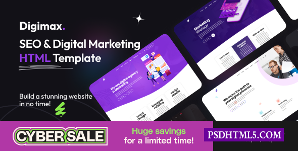 Digimax-搜索引擎优化；数字营销机构模板-尚睿切图网