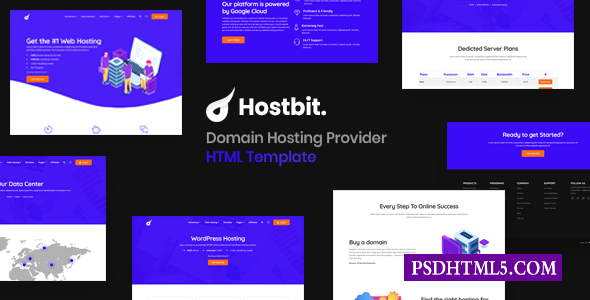 Hostbit–域名托管提供商HTML模板-尚睿切图网