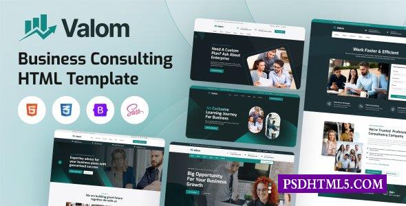 Valom-商业咨询HTML模板-尚睿切图网