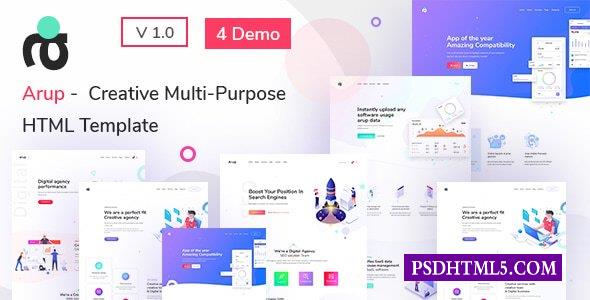 奥雅纳-创意多用途HTML模板-尚睿切图网