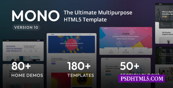 Mono v10.0.1-多用途HTML5模板-尚睿切图网