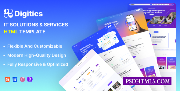 Digitics-创意数字代理；技术公司模板-尚睿切图网
