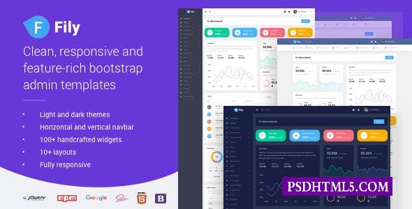 Fily v1.1.1-响应式Bootstrap 5管理模板-尚睿切图网