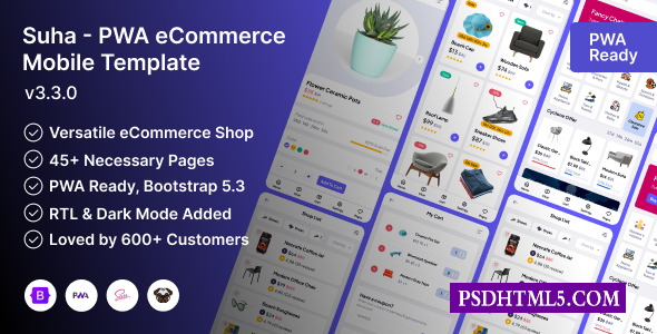 Suha v3.3.0-PWA电子商务手机模板-尚睿切图网