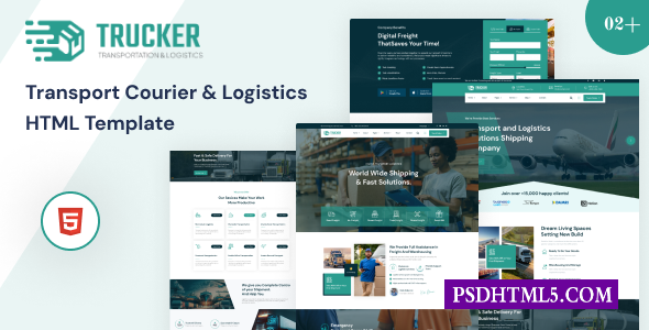 卡车司机-运输快递和；物流HTML模板-尚睿切图网