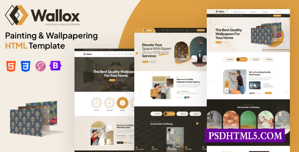 Wallox v1.0-绘画和；壁纸HTML模板-尚睿切图网