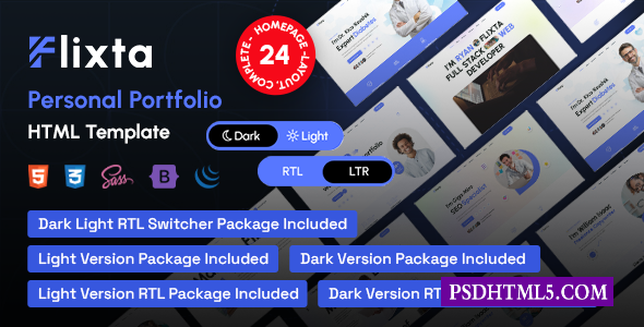 Flixta v1.0-个人作品集HTML模板-尚睿切图网