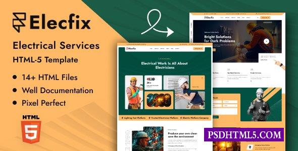 Elecfix-电气服务HTML模板-尚睿切图网