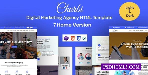 Chorbi-数字营销机构HTML5模板-尚睿切图网