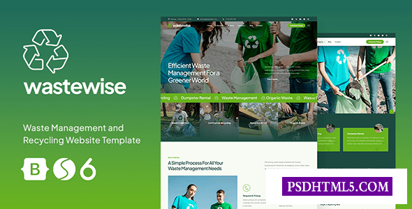 Wastewise-废物管理、处置和回收网站模板-尚睿切图网
