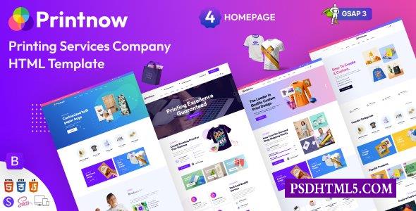 Printnow-打印服务公司HTML模板-尚睿切图网