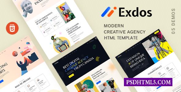 Exdos-创意机构HTML模板-尚睿切图网