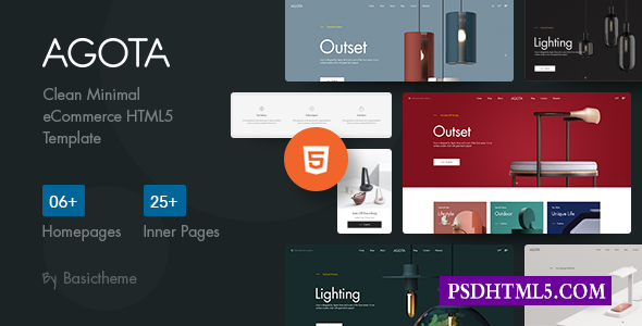 阿戈塔-简洁的HTML5电子商务模板-尚睿切图网