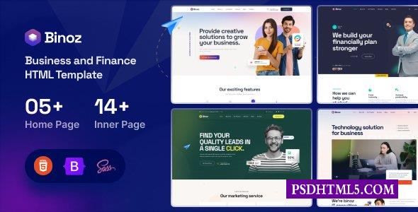 Binoz-创意商业机构HTML模板-尚睿切图网