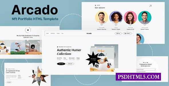 Arcado-Nft作品集HTML模板-尚睿切图网