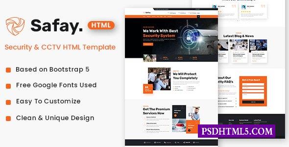 Safay-安全与；CCTV HTML模板-尚睿切图网
