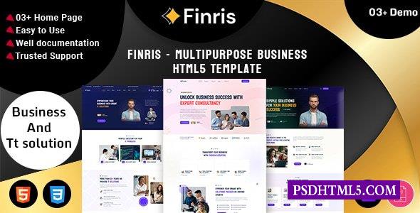 Finris-多用途商业和；IT解决方案HTML5模板-尚睿切图网