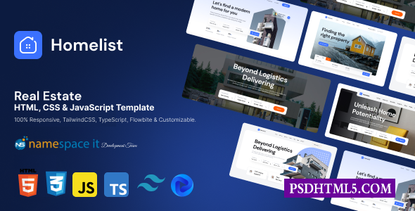 首页列表-房地产HTML模板-尚睿切图网