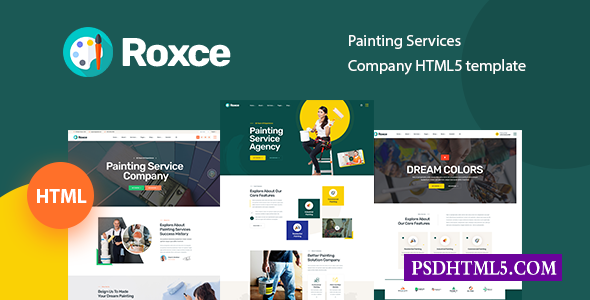 Roxce–绘画服务公司HTML5模板-尚睿切图网
