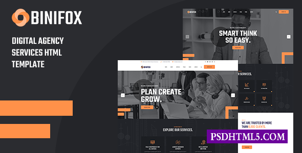 Binifox-数字代理服务HTML5模板-尚睿切图网