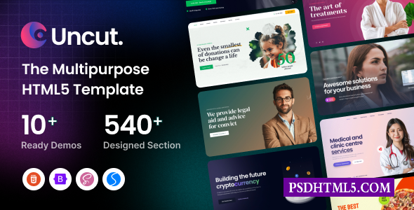 Uncut-多用途HTML5模板-尚睿切图网