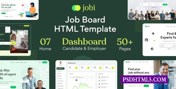 Jobi-响应式工作板HTML模板-尚睿切图网