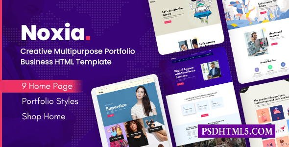 Noxia-创意多用途HTML模板-尚睿切图网