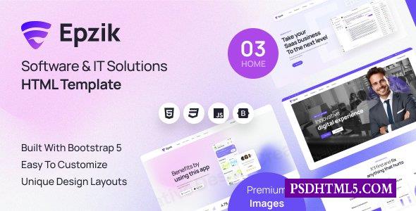 Epzik-软件与；IT解决方案HTML模板-尚睿切图网