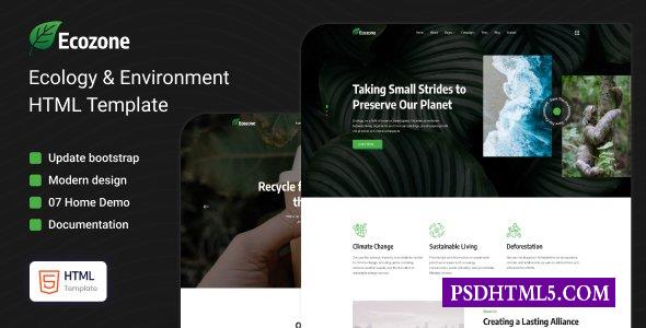 生态区-生态学与；环境HTML模板-尚睿切图网