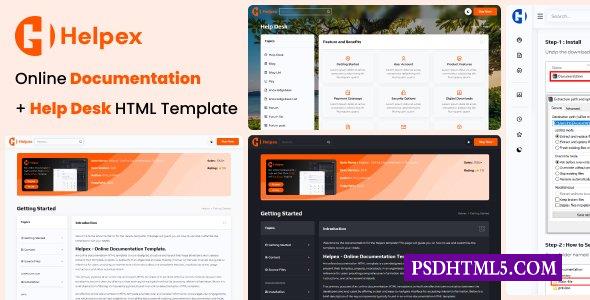 Helpex-在线文档HTML模板+帮助台-尚睿切图网