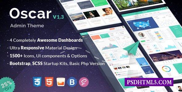 Oscar v1.3-HTML Bootstrap 4管理模板-尚睿切图网