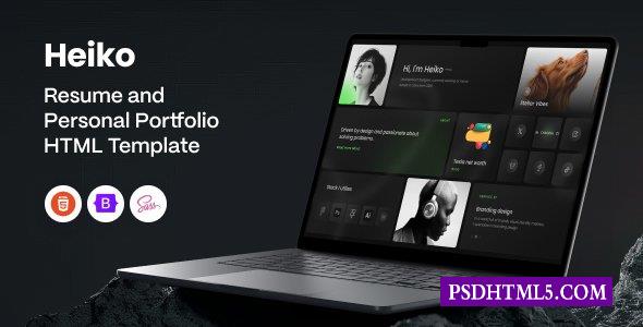 Heiko-个人作品集HTML模板-尚睿切图网