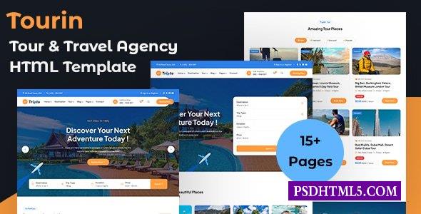 Tourin-旅游；旅行社预订HTML模板-尚睿切图网