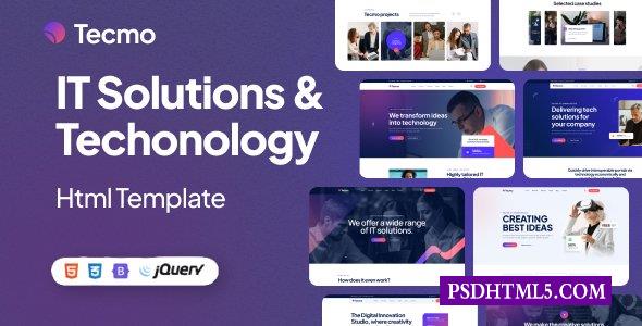 Tecmo-It解决方案与；技术HTML模板-尚睿切图网