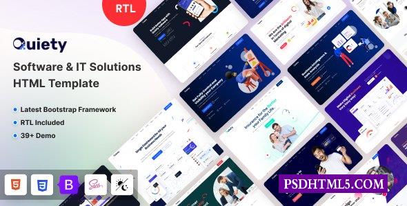 Quiety v7.6.0–软件和；IT解决方案HTML模板-尚睿切图网