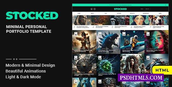 Stocked-个人作品集HTML模板-尚睿切图网