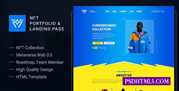Metaverse-NFT投资组合和登录页面-尚睿切图网